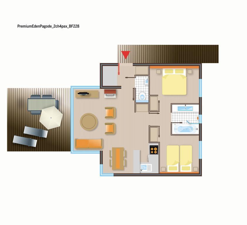 Center Parcs Les Bois Francs Hotel Верней д'Авр е д'Итон Стая снимка